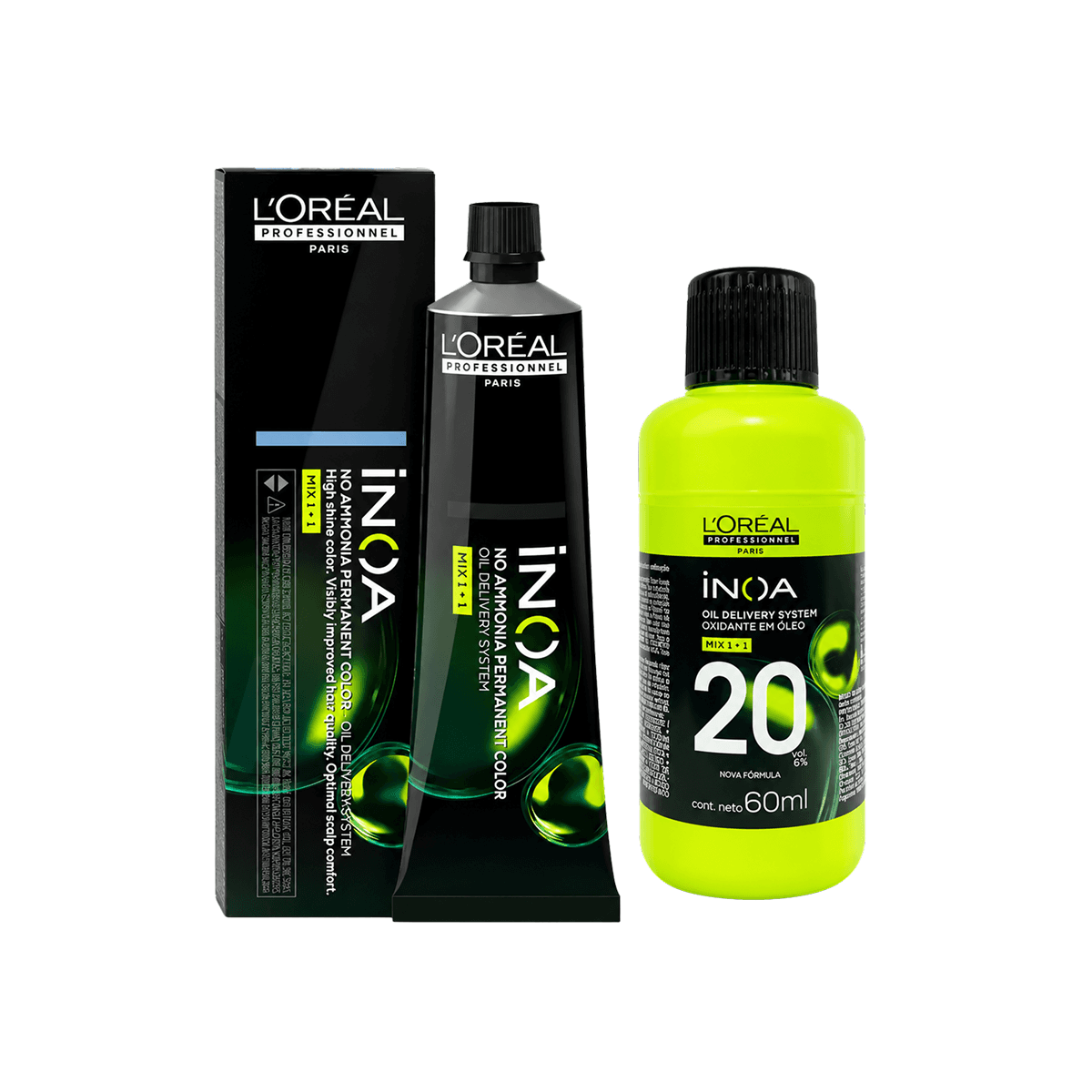 Tintura permanente Inoa tono 6.0 rubio oscuro cobertura profunda 60 ml